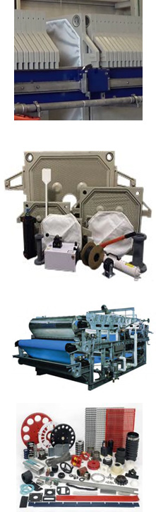 Belt press and filter press parts and service montage